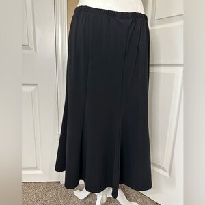 Chicos black mermaid style swing midi skirt sz 2 US Large